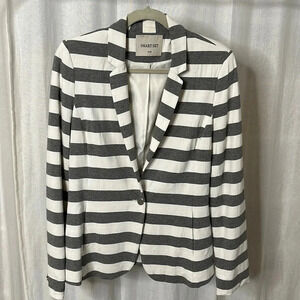 SMART SET Jersey Striped Lined Blazer, Size M